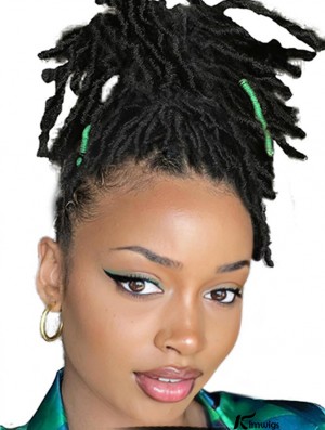 Dreadlock Wig Twisted Wig Daily Use Natural Look Capless Faux Short Braided Wig for Black Women