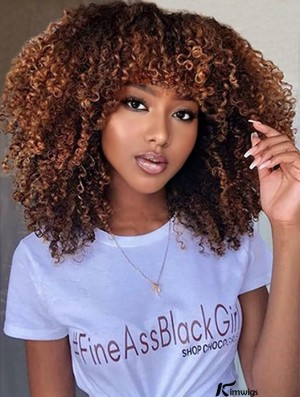 Natural-Look Kinky Curly Afro Wig for Black Women - Short Hair Extension