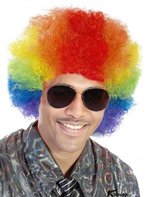 Versatile Synthetic Clown Wig for Men & Women - Perfect for Cosplay, Anime Conventions, Christmas, Halloween, and Themed Costume Parties