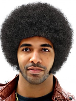 Heat-Resistant Synthetic Disco Wig for Men - Long-Lasting & Fashionable Costume Accessory