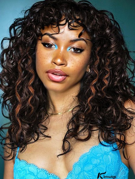 Voluminous Curly Blonde Wig - 20-Inch Lengthy Curly Afro with Bangs, Synthetic Hair, Ideal for Cosplay and Everyday Wear