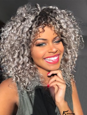 Bangs-Friendly Short Kinky Curly Afro Synthetic Wig Ideal for Daily Wear and Parties