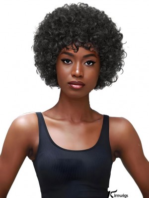 Burgundy Colored Afro Wig – Glueless, Easy Wear & Go Full Head Wig for Parties and Events