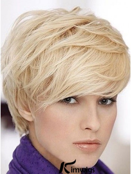 Blonde Short Straight Boycuts Capless Wig Online Shop