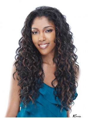 Long Kinky Brown Natural Brazilian Remy Hair Half Wigs