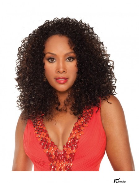 Indian Remy Capless Shoulder Curly Brown Real Hair Half Wigs