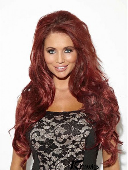 Wavy Synthetic Red Long Popular 3/4 Wigs