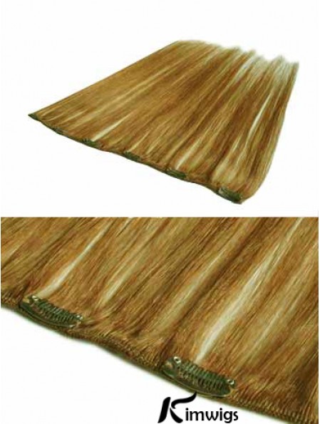 Discount Blonde Straight Remy Real Hair Clip In Hair Extensions