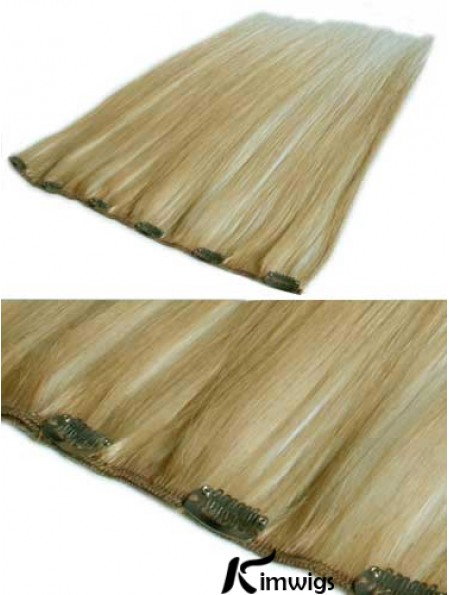 Sassy Blonde Straight Remy Real Hair Clip In Hair Extensions