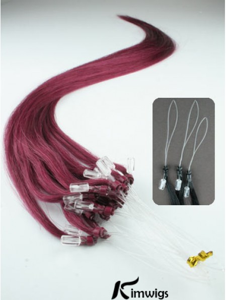 Suitable Red Straight Micro Loop Ring Hair Extensions