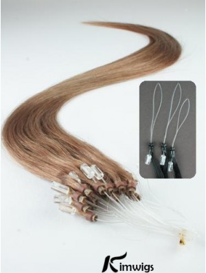 Cheapest Brown Straight Micro Loop Ring Hair Extensions