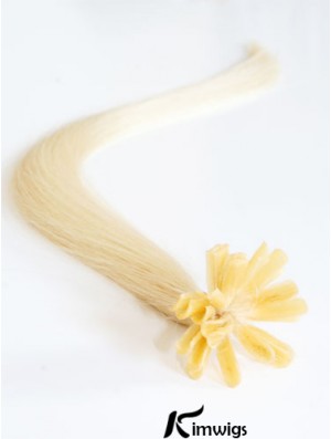 Blonde Straight Gorgeous Nail/U Tip Hair Extensions