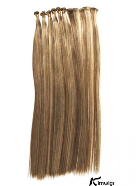 Straight Remy Real Hair Blonde Trendy Weft Extensions