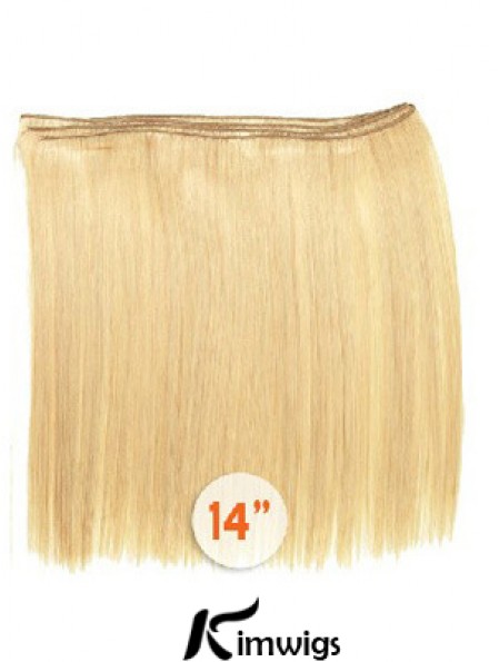 Straight Remy Real Hair Blonde Style Weft Extensions