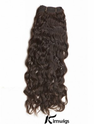 Curly Remy Real Hair Brown New Weft Extensions