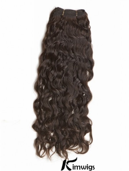 Curly Remy Real Hair Brown New Weft Extensions