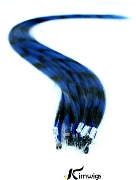 Durable Black Straight Micro Loop Ring Hair Extensions