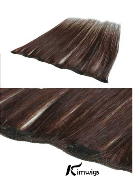 Discount Auburn Straight Remy Real Hair Clip In Hair Extensions