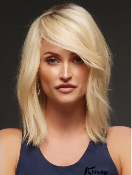 Blonde Layered Wavy 14 inch Buy Real Hair Wigs