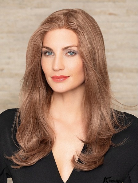 Auburn Long 18 inch Without Bangs Durable Real Hair Wigs