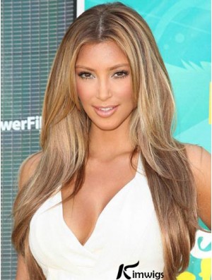 Best Straight Blonde Human Hair wigs With Monofilament Kim Kardashian wig
