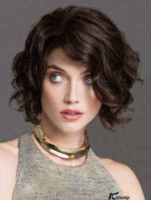 Black Bob Wig With Remy Real Chin Length 100% Hand Tied