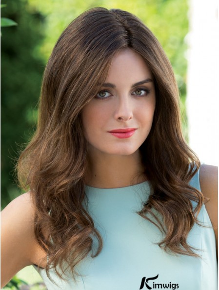 Long Wavy Layered Brown Soft 100% Hand-tied Wigs