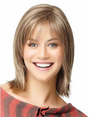 Short Bob Wigs Real Hair Shoulder Length Straight Style With Capless