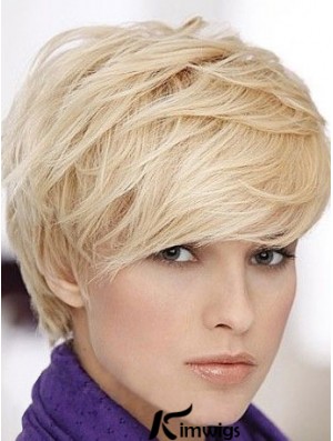 Short Straight Real Hair With Capless Short Length Boycuts