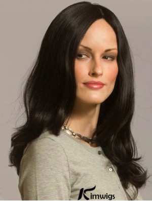 Wavy Wig With Capless Layered Cut Long Length Black Color