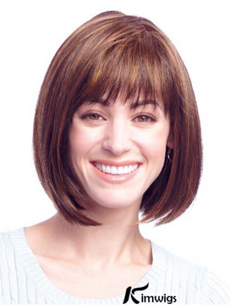 Real Hair Bob Wigs With Monofilament Bobs Cut Chin Length