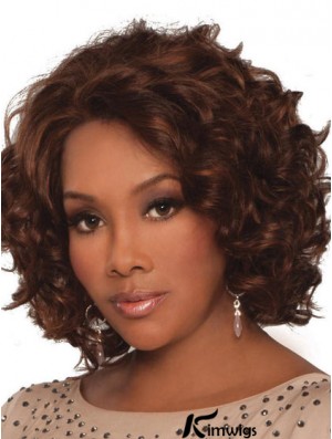 Indian Remy Lace Front Chin Length Curly Style African Styles