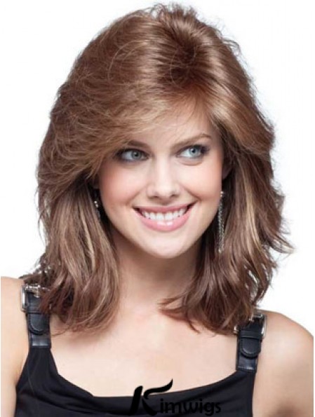 Remy Real Hair Shoulder Length Lace Front Trendy Wigs For Cancer 