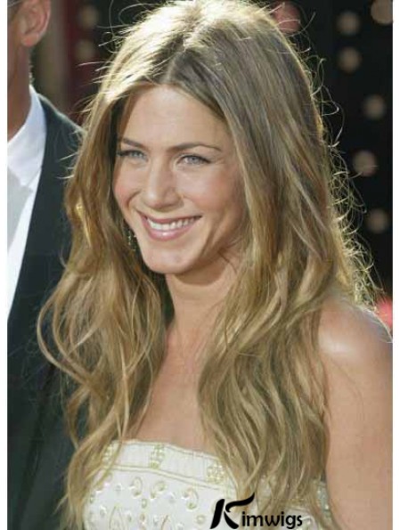 Jennifer Aniston Wigs Remy Real Lace Front Blonde Color Long Length