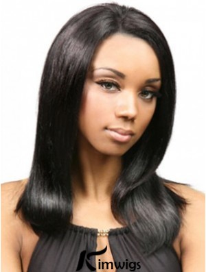 Yaki Real Hair With Capless Black Color Yaki Style