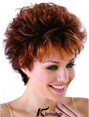 Remy Real Cropped Lace Front Curly Petite Monofilament Cap Wigs