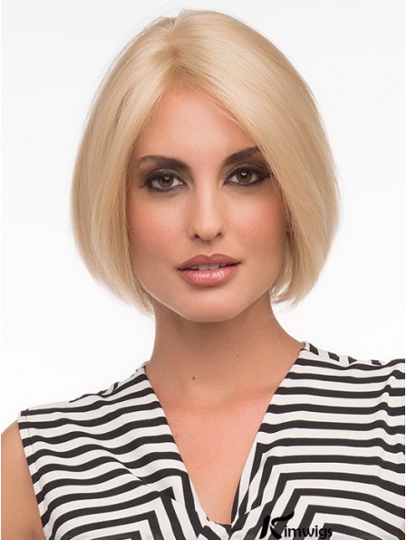 Bob Fashion Wigs With Remy Real Lace Front Chin Length