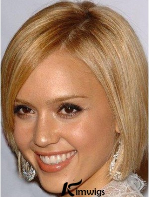 100% Hand Tied Chin Length Straight Monofilament Bob Wigs