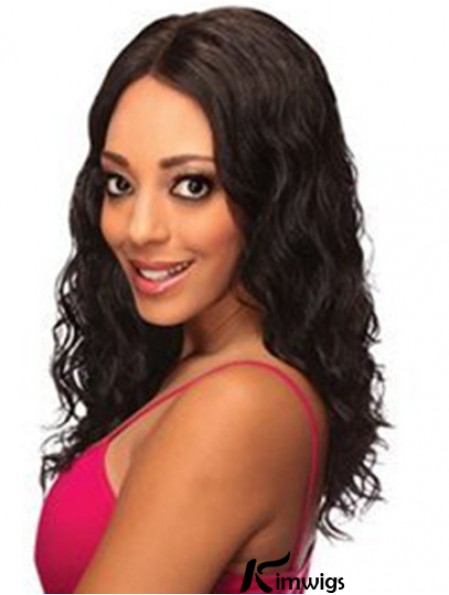 Real Lace Front Wigs Black Color Shoulder Length Wavy Style