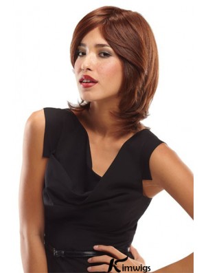 Layered Shoulder Length Auburn Wavy Convenient Petite Wigs