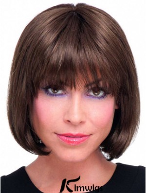 Remy Real Bobs Chin Length Straight Lace Front Real Hair Bob Wigs