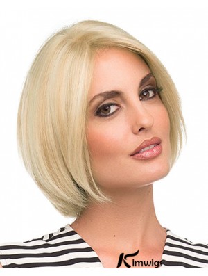 Chin Length Blonde Fashion 10 inch Straight Bob Wigs