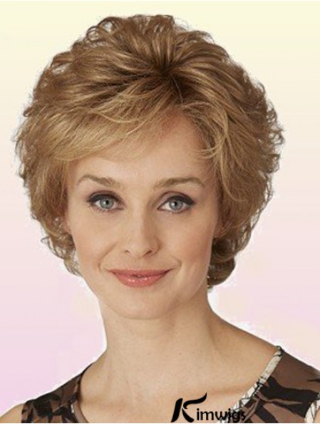 Human Lace Front Wigs Classic Cut Blonde Color Chin Length
