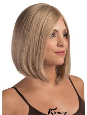 Lace Front Chin Length Straight Blonde Fashionable Bob Wigs