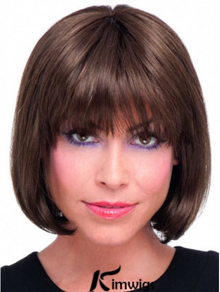  IncLace Frontible Auburn Straight Chin Length Remy Real Lace Wigs