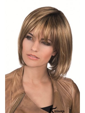 Chin Length Straight Lace Front Brown Best Bob Wigs