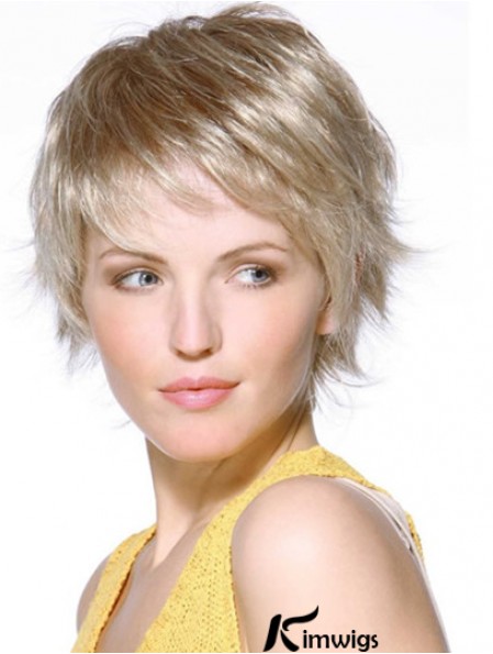  Designed Blonde Straight Chin Length Lace Front Wigs