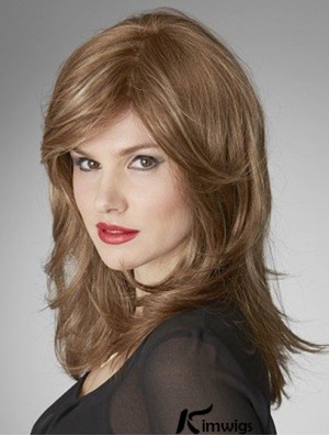 Monofilament Wavy Layered Shoulder Length 16 inch Cheapest Real Hair Wigs