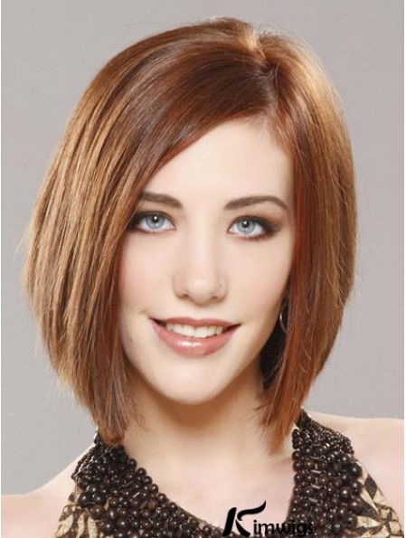 Modern Auburn Lace Front Chin Length Remy Real Lace Wigs