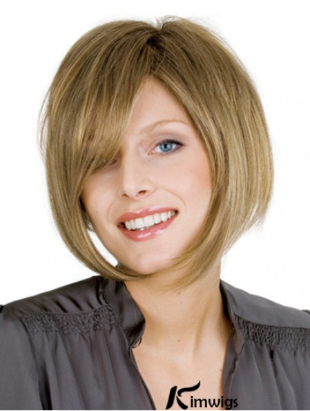 Chin Length Blonde Modern 10 inch Wavy Bob Wigs